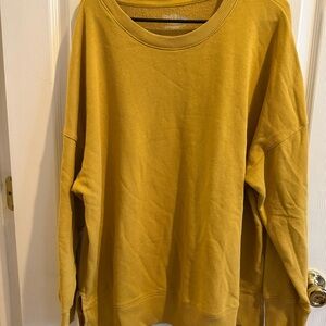 Time and Tru Women's Yellow Crew Neck Sweater